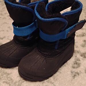 Kids Black and Blue Winter Boots